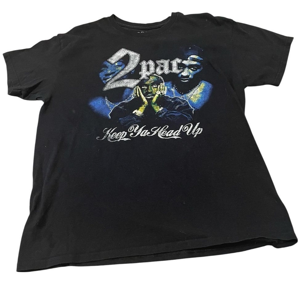 2Pac Keep Ya Head Up Graphic Short Sleeve Tee‎ - Black